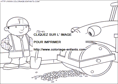 coloriage bob le bricoleur tourneboule ecrase les pierres