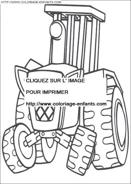 coloriage bob le bricoleur tristan le tracteur