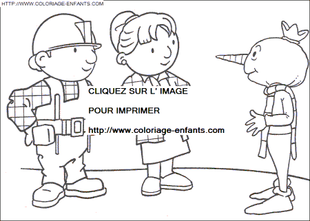 coloriage bob le bricoleur zoe et potimarron