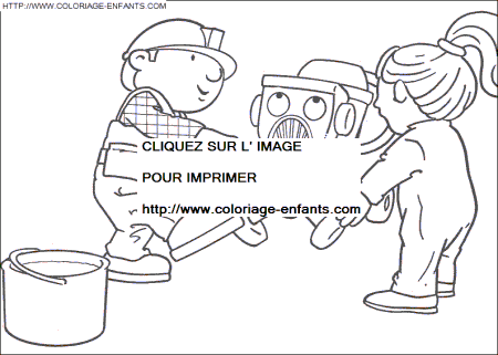 coloriage bob le bricoleur zoe et tourneboule