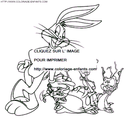 coloriage bugs bunny content