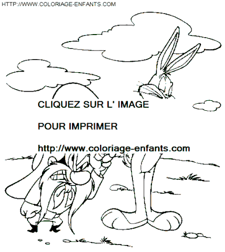 coloriage bugs bunny et sam