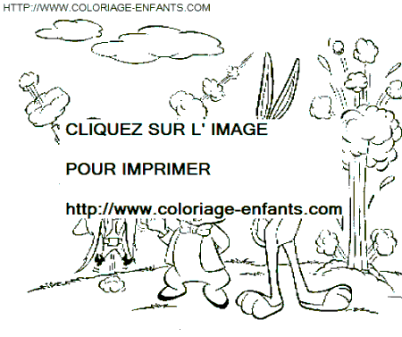 coloriage bugs bunny sam est enerve