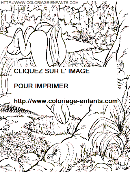 coloriage bugs bunny se cache