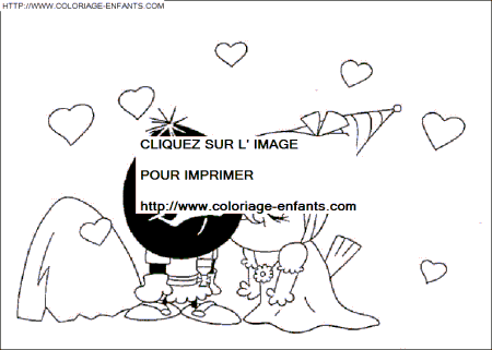 coloriage calimero amoureux