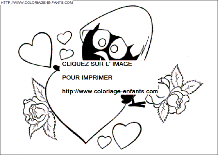 coloriage calimero prepare la st valentin