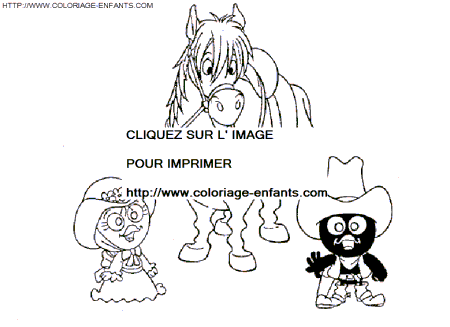 coloriage calimero se deguise en cow boy