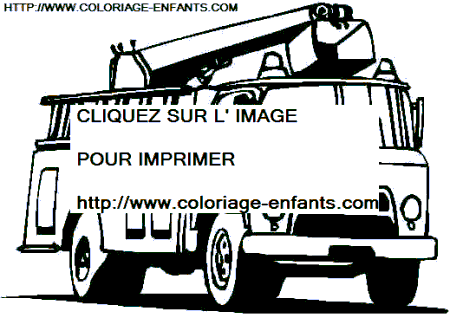 coloriage camion avec nacelle