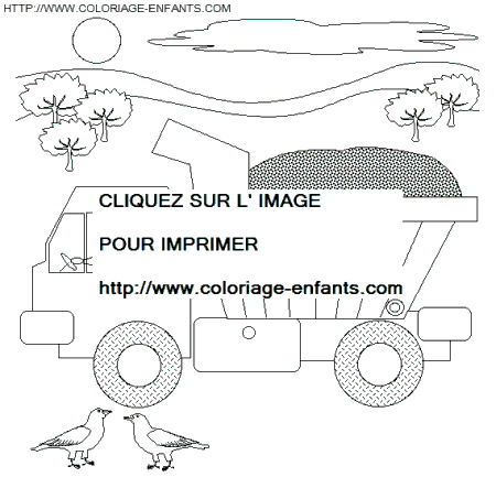 coloriage camion de chantier