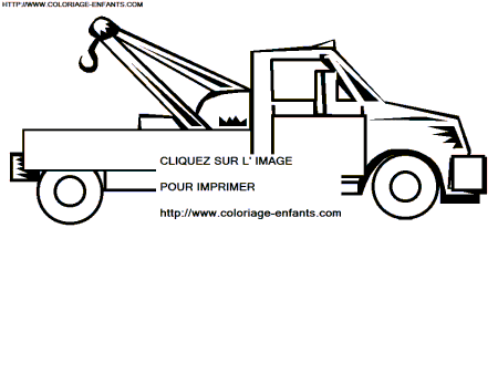 coloriage camion de remorquage