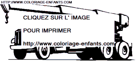 coloriage camion grue