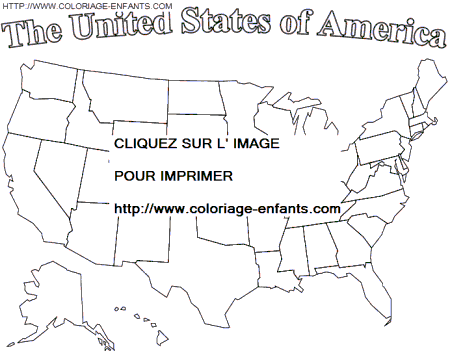 coloriage carte des etats unis