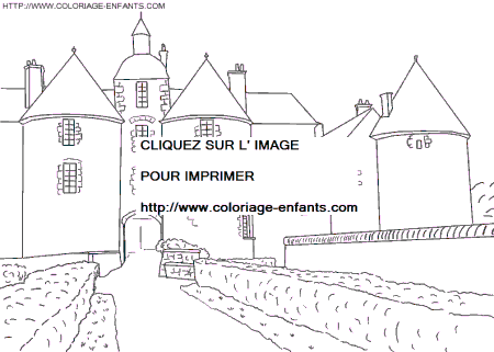 coloriage chateau en france