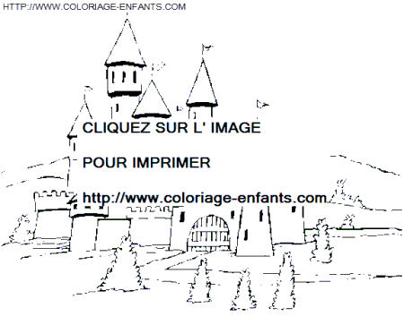 coloriage chateau en pologne