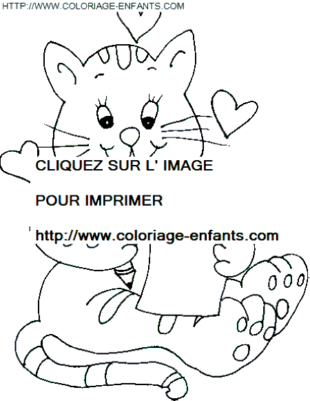 coloriage chats