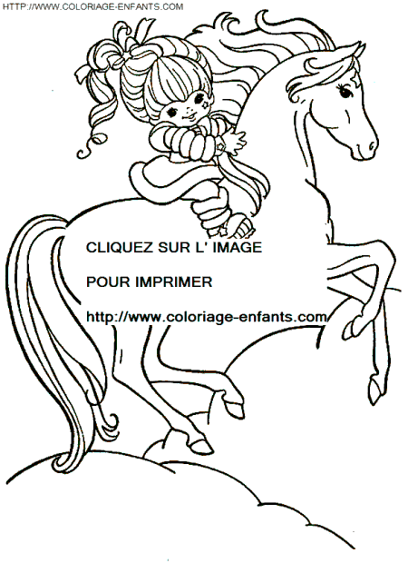 coloriage cheval feerique