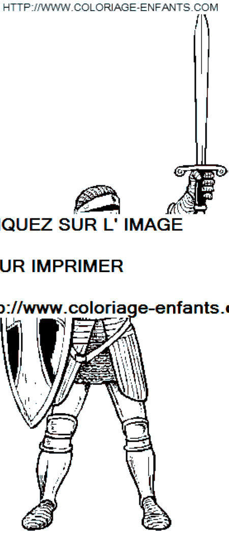 coloriage chevalier en epee