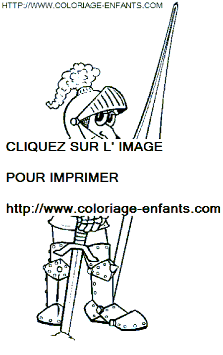 coloriage chevalier timide