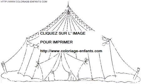 coloriage cirque chapiteau