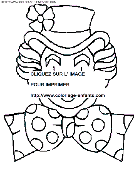 coloriage cirque visage de clown