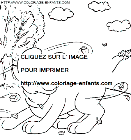 coloriage clifford et ses amis contre le vent