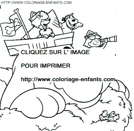 coloriage clifford et ses amis en pirates