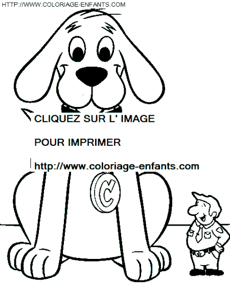 coloriage clifford recompense par la police