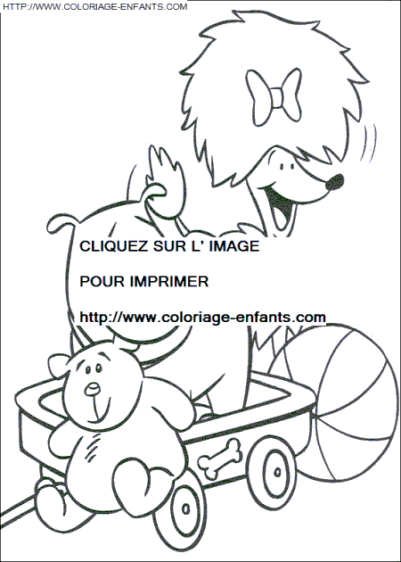 coloriage clifford ses amis les voisins