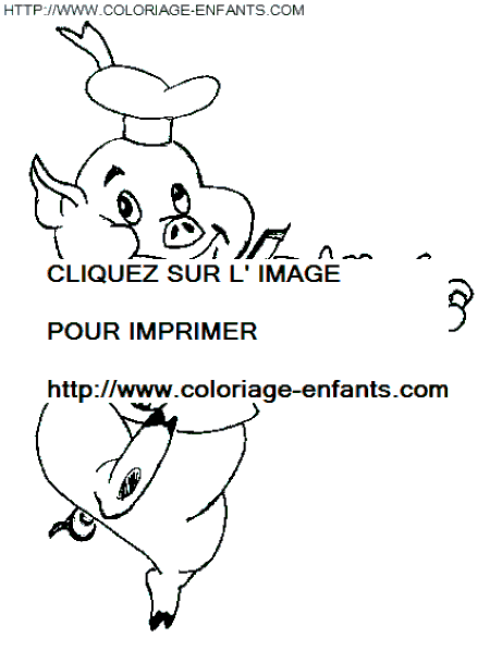 coloriage cochons