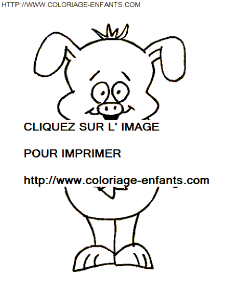 coloriage cochons