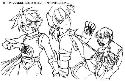 coloriage bakuten shoot beyblade manga