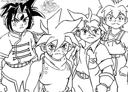 coloriage bakuten shoot beyblade manga