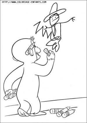 coloriage curious george