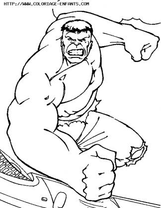 coloriage Incroyable Hulk