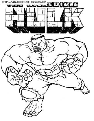 coloriage Incroyable Hulk