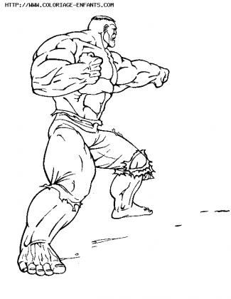 coloriage Incroyable Hulk