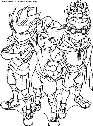 coloriage inazuma eleven mark evans axel blaze choun