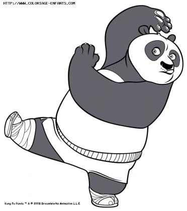 coloriage kung fu panda