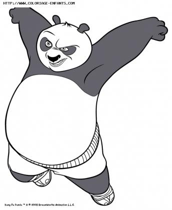 coloriage kung fu panda