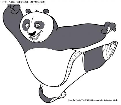 coloriage kung fu panda