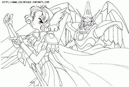 coloriage magic knight rayearth