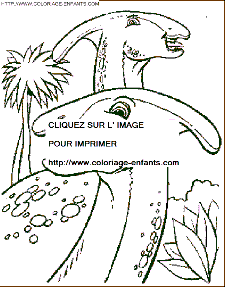 coloriage dinosaure parasaurolophus