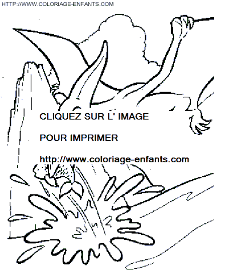 coloriage dinosaure pterosaure