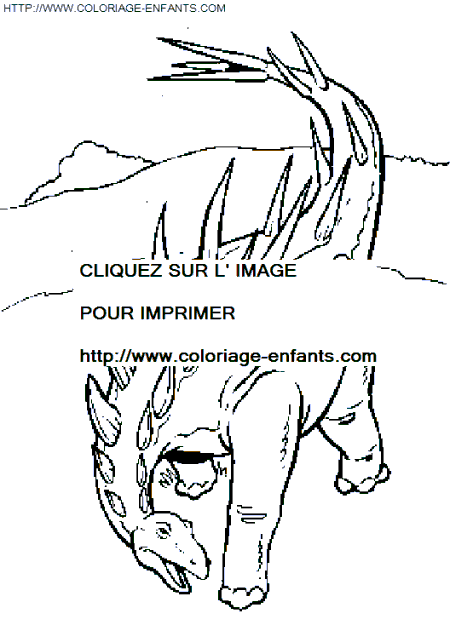 coloriage dinosaure un kentrosaure