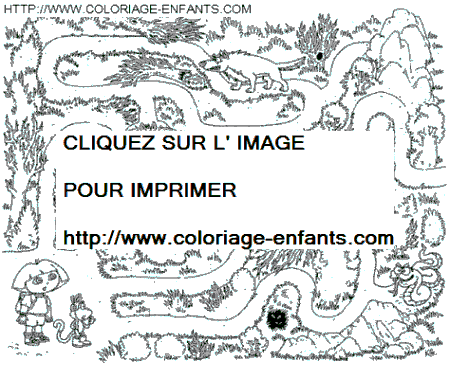 coloriage dora et le labyrinthe