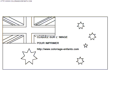 coloriage drapeau australien