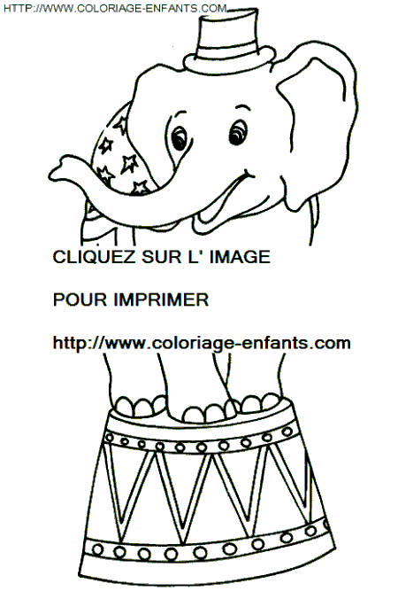 coloriage elephants