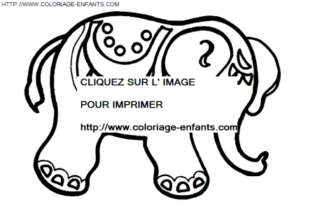 coloriage elephants