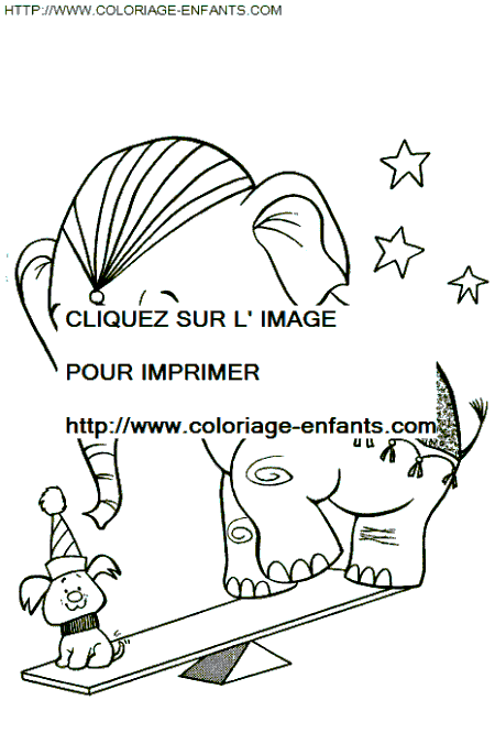 coloriage elephants