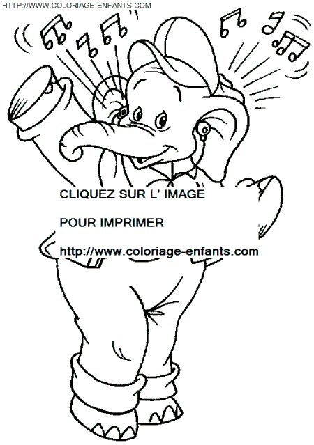 coloriage elephants